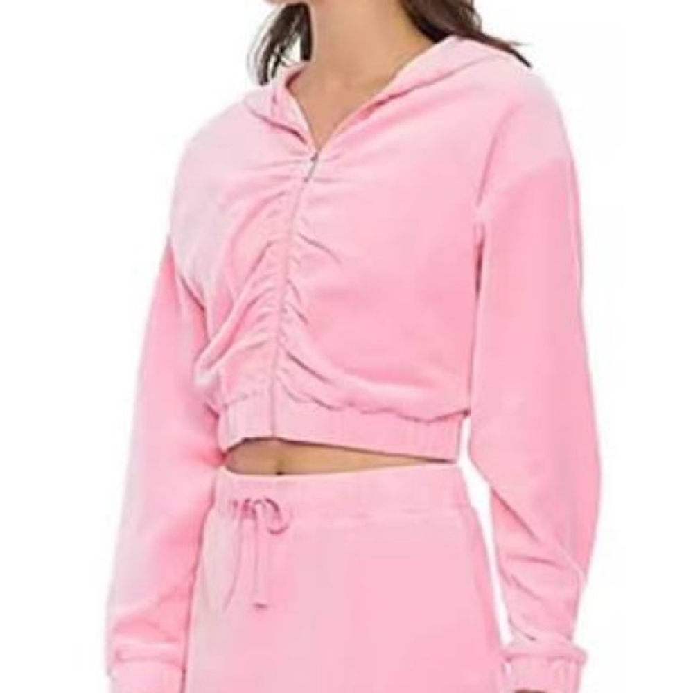 Juicy Couture cropped zip up hoodie